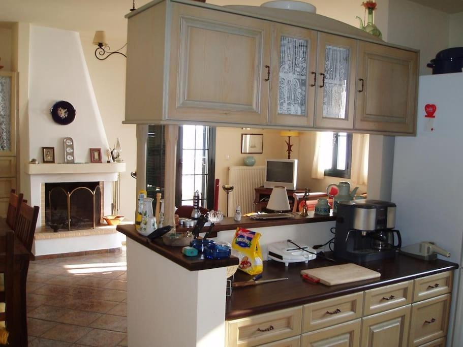 Villa With Breathtaking Views And Private Beach Agios Dimitrios  Exteriér fotografie